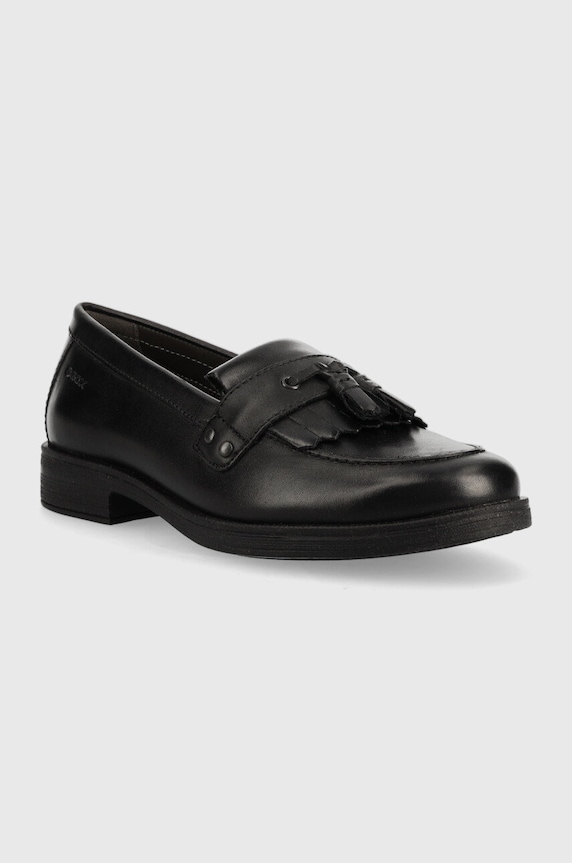 Geox mokasyny skórzane dziecięce J4449A.00043.35.41 czarny AW22