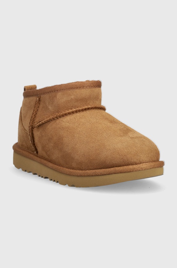 Дитячі замшеві чоботи UGG Classic Ultra Mini 1130750K.CHE коричневий AW22