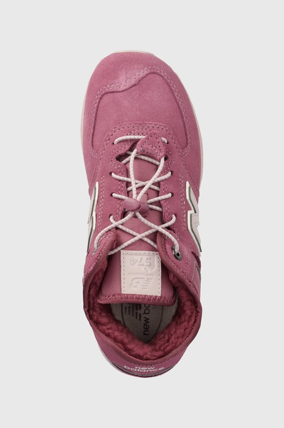 New Balance buty zimowe zamszowe dziecięce GV574HP1 fioletowy GV574HP1