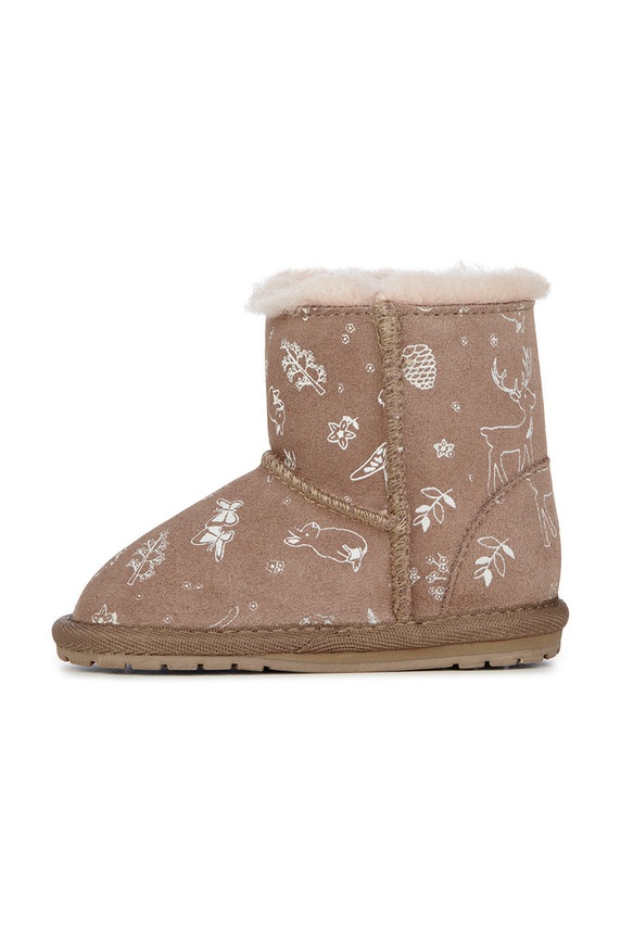 Emu Australia śniegowce zamszowe dziecięce Woodland Toddle brązowy B12765.Woodland.Toddle