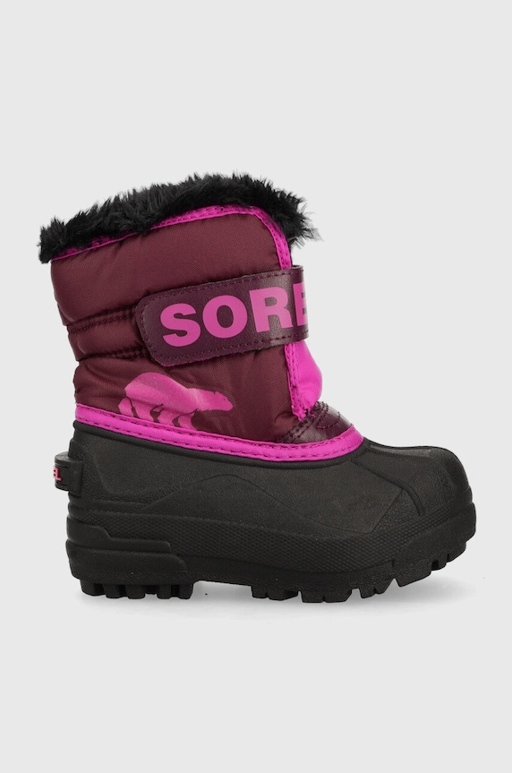 Sorel śniegowce dziecięce Childrens Snow syntetyczny fioletowy 1869561.G