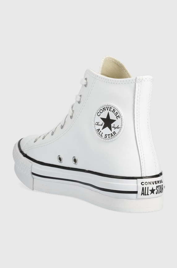 Chłopiec Converse trampki skórzane dziecięce Chuck Taylor All Star EVA Lift A02486C biały