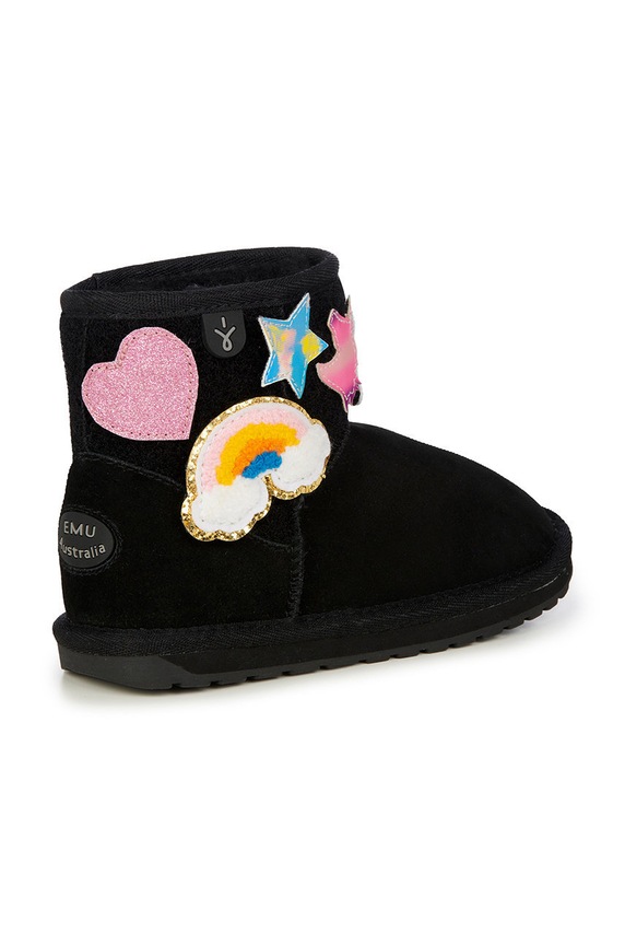 Dječaci Dječje cipele za snijeg od brušene kože Emu Australia Wallaby Mini Play K12748.Wallaby.Mini.Pla crna