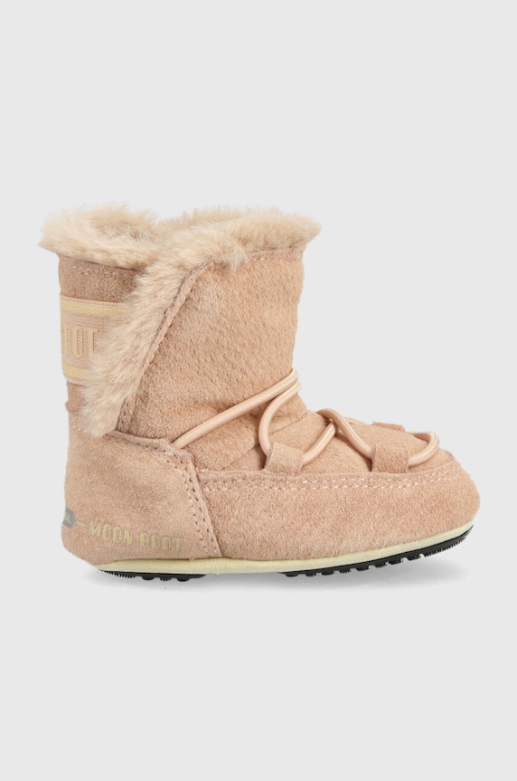 Moon Boot śniegowce zamszowe dziecięce Crib brak zapięcia różowy 34010300