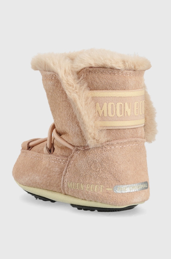 Chłopiec Moon Boot śniegowce zamszowe dziecięce Crib 34010300 różowy