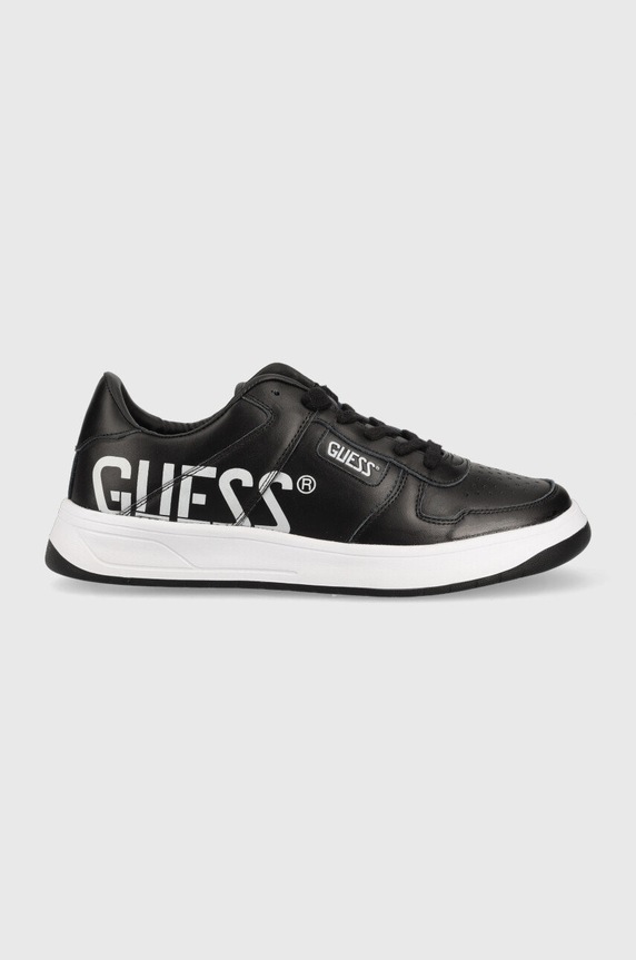 Guess sneakersy skórzane Ponte czarny FM7PON.LEA12.BLACK