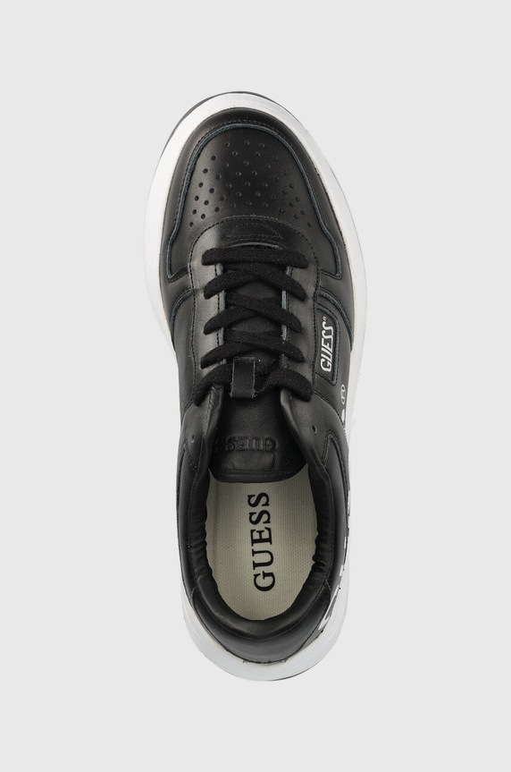Guess sneakersy skórzane Ponte czarny FM7PON.LEA12.BLACK