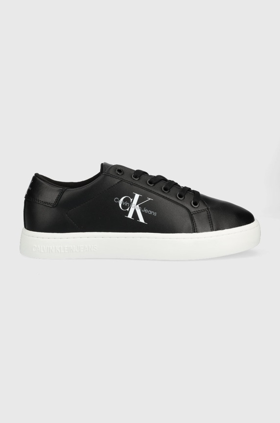Calvin Klein Jeans bőr sportcipő CUPSOLE LACE UP LOW Planet friendly fekete YM0YM00491.BDS