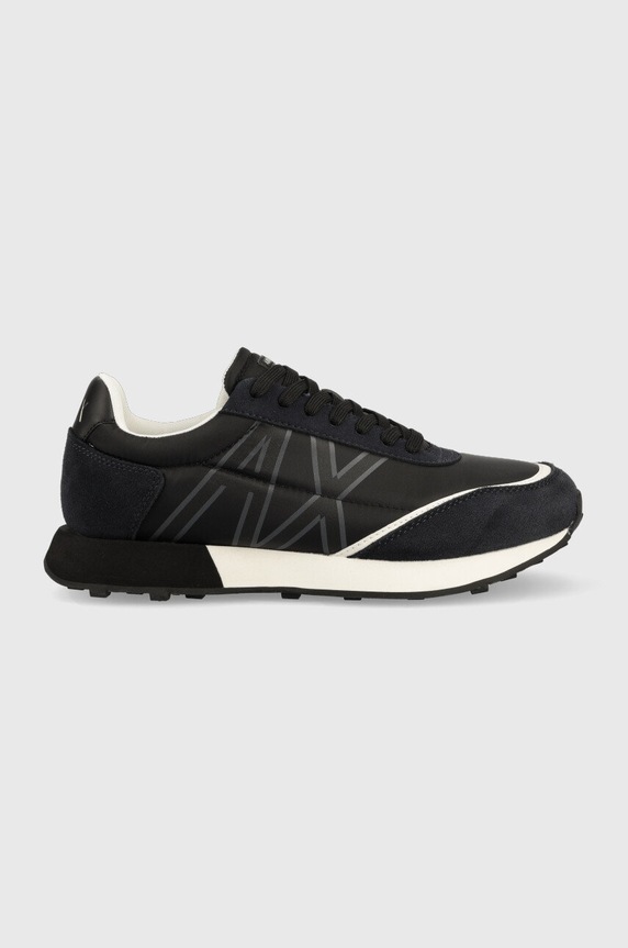 Tenisky Armani Exchange semišová kůže černá XUX157.XV588.S077
