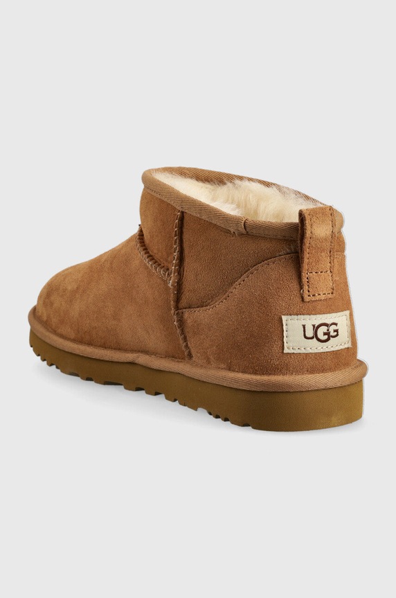 Obuwie UGG śniegowce zamszowe Classic Ultra Mini 1137391.CHE brązowy