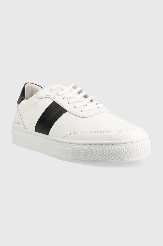 Tommy Hilfiger sneakersy skórzane FM0FM042840K5 biały AW22
