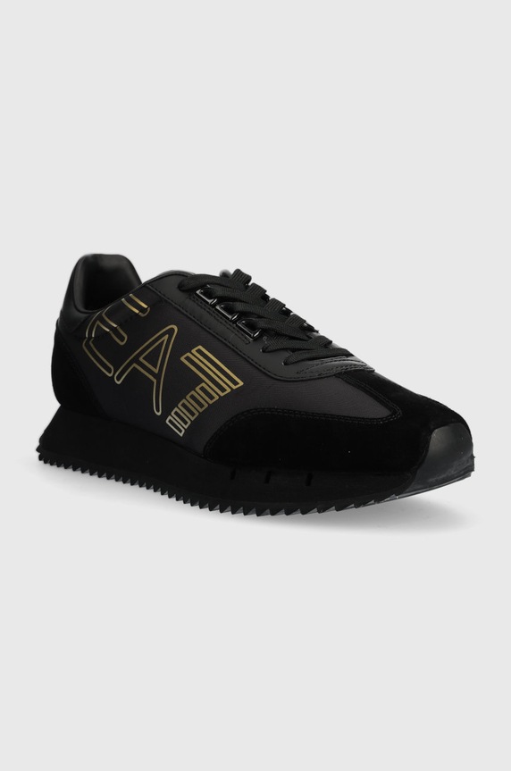 Kožené tenisky EA7 Emporio Armani Vintage X8X101.XK257.M701 černá SS25