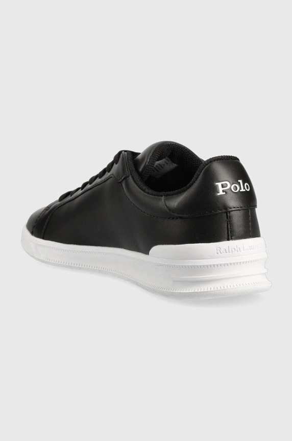 Obuwie Polo Ralph Lauren sneakersy skórzane Hrt Ct II 809845109009.001 czarny