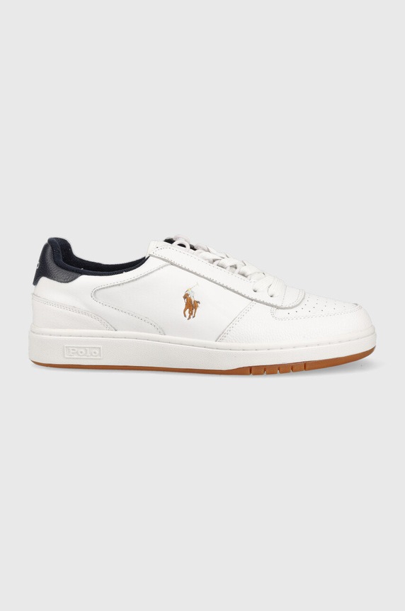 Кожаные кроссовки Polo Ralph Lauren Polo Crt кожа белый 809877610001.100