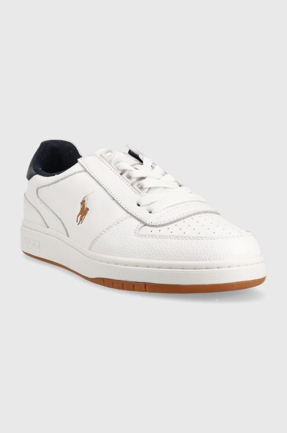 Кожаные кроссовки Polo Ralph Lauren Polo Crt 809877610001.100 белый AW22