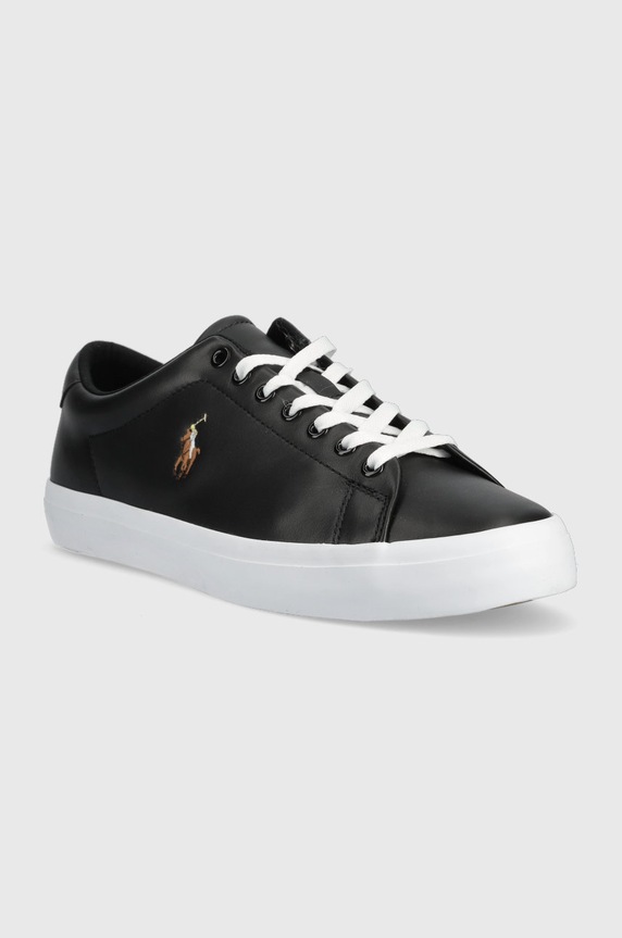 Polo Ralph Lauren sneakersy skórzane Longwood 816884372001.001 czarny AW22