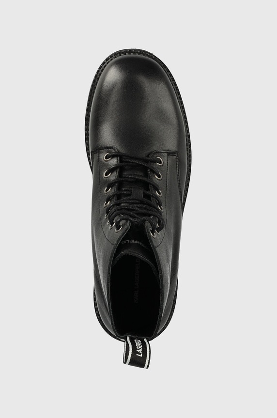 Karl Lagerfeld bőr bakancs TROUPE MENS fekete KL11850.000