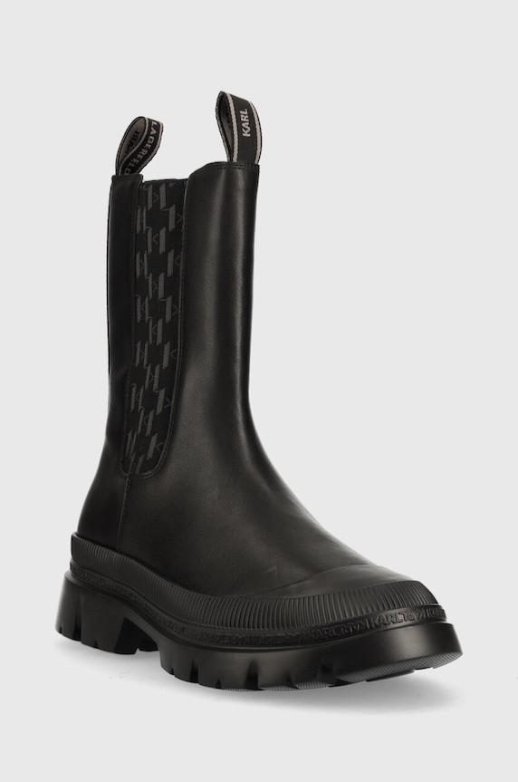 Kožené topánky chelsea Karl Lagerfeld Trekka Mens KL25260.000 čierna AW22