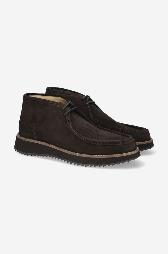A.P.C. buty zamszowe Boots Jeremie Haute PXBQB.H53263 brązowy