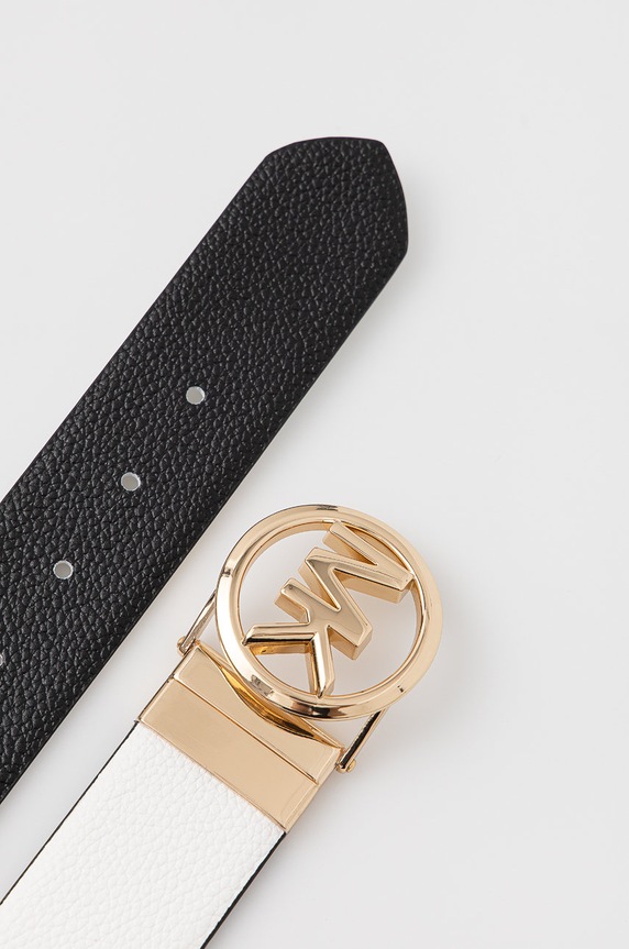 MICHAEL Michael Kors curea de piele cu două fețe 558285 alb SS26