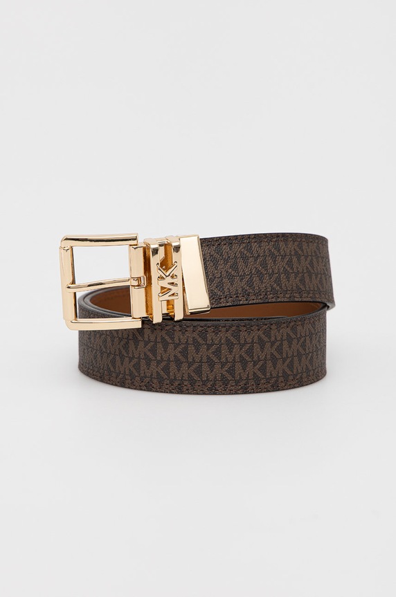 MICHAEL Michael Kors curea de piele cu două fețe maro 558366