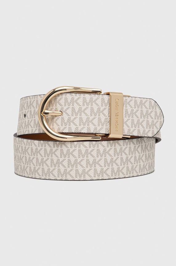 MICHAEL Michael Kors curea de piele cu două fețe bej 558414