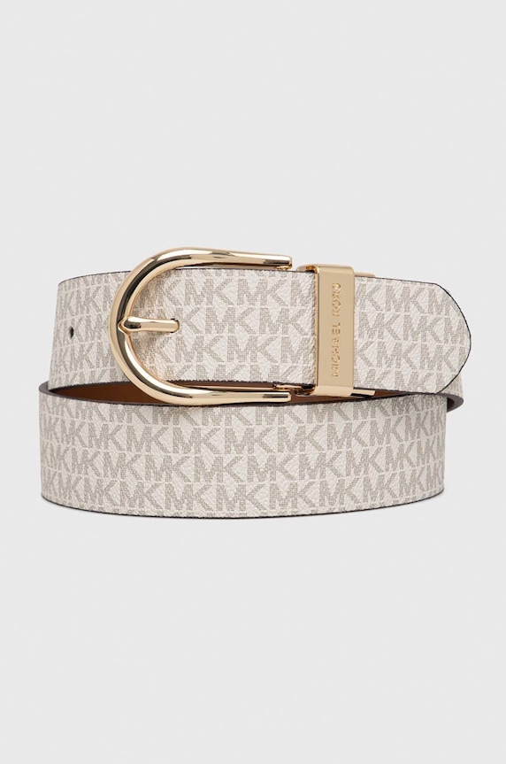 MICHAEL Michael Kors curea de piele cu două fețe bej 558414
