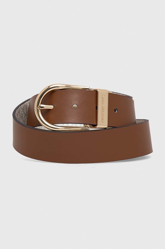 MICHAEL Michael Kors curea de piele cu două fețe 558414 bej SS23