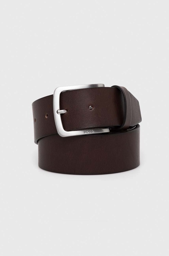 Kožený opasok BOSS Jor-V_Sz40 Planet friendly hnedá 50471321
