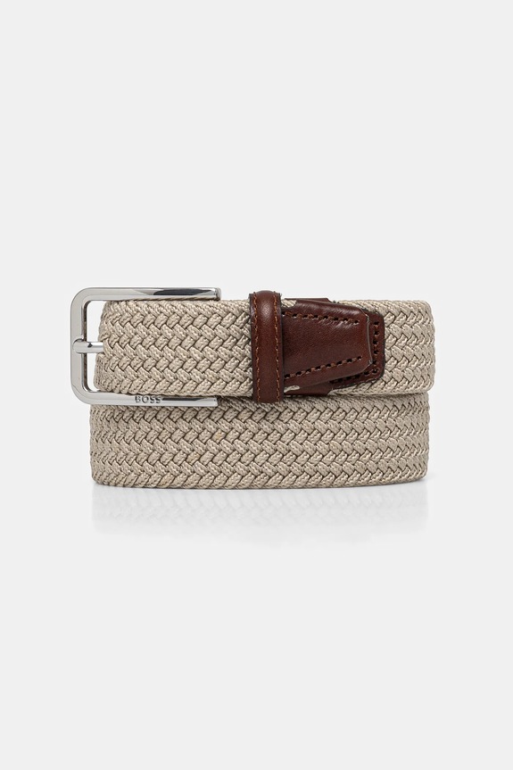 Opasok BOSS Clorio_Sz30 usňová koža béžová 50481026