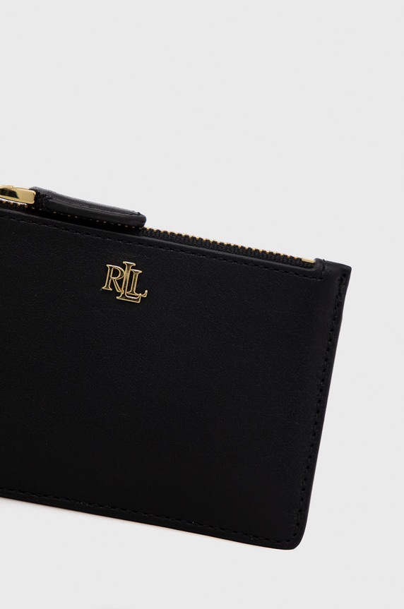 Kiegészítők Lauren Ralph Lauren bőr kártya tok 432876731002 fekete