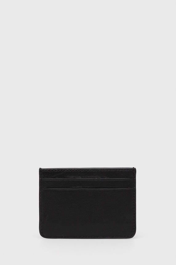 Akcesoria Lauren Ralph Lauren etui na karty skórzane 432876732001 432876732001 czarny