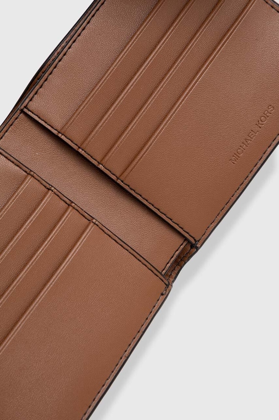 Kožená peněženka Michael Kors hnědá 39S0LHDF1L