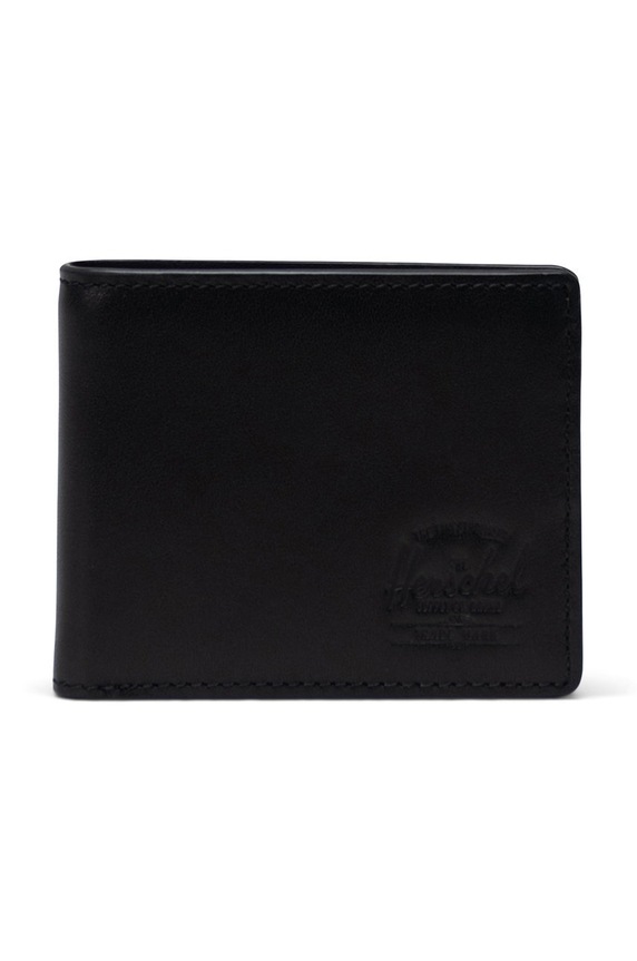 Herschel portfel skórzany skóra licowa czarny 11151.00001.OS