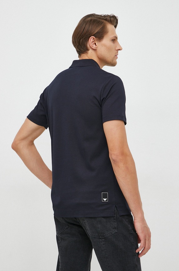 Odzież Emporio Armani polo bawełniane 6L1FE1.1JPRZ granatowy