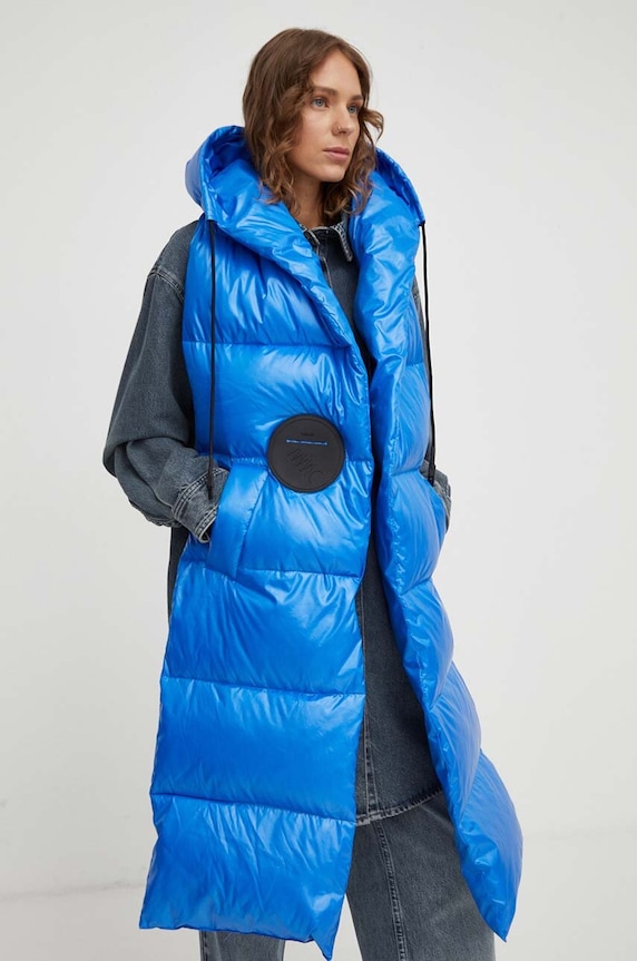 Péřová šála MMC STUDIO COMET.BASIC modrá AW23