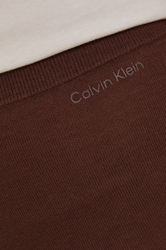 Μάλλινη φούστα Calvin Klein καφέ K20K204910.9BYY