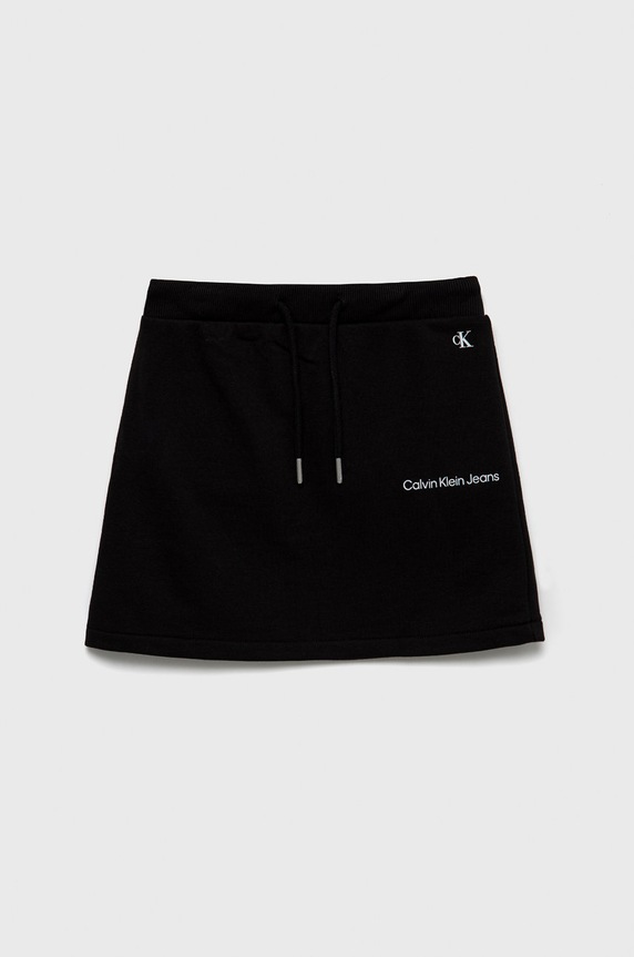 Calvin Klein Jeans spódnica dziecięca IG0IG01575.9BYY dzianina czarny IG0IG01575.9BYY