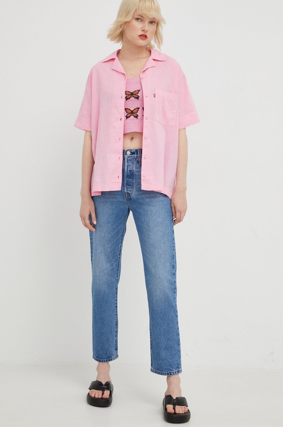 Traperice Levi's 501 Crop 36200.0236 plava SS25