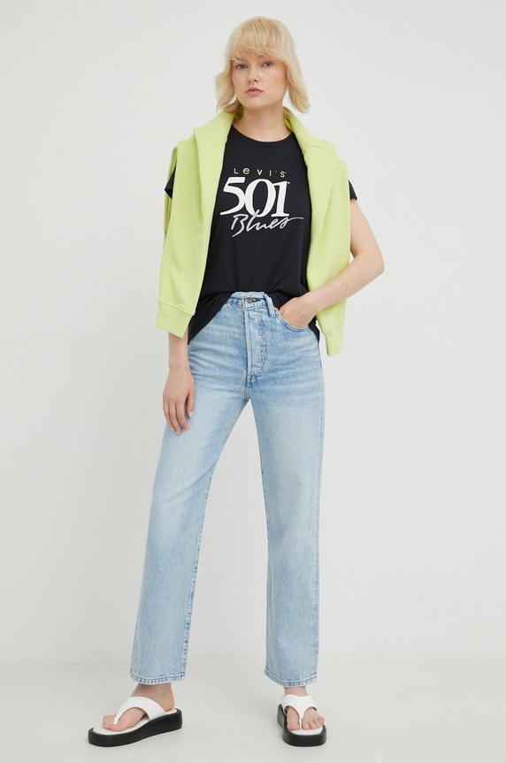 Traperice Levi's RIBCAGE STRAIGHT ANKLE 72693.0055 plava SS25