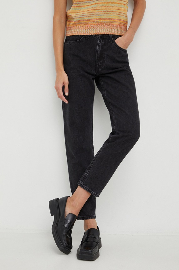 Traperice Levi's 80s Mom 80S MOM JEAN visoki crna A3506.0006