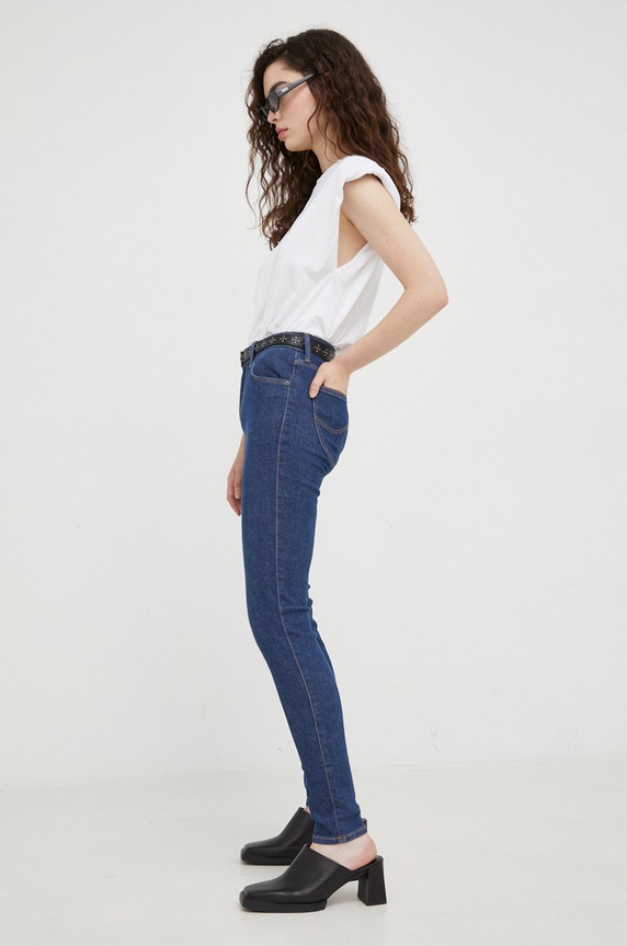 Lee jeansi Scarlett High Dark Hydro Planet friendly bleumarin L626FAKQ