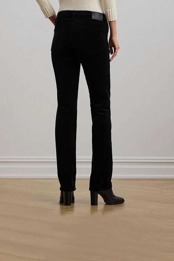 Lauren Ralph Lauren pantaloni in velluto a coste 200881935001 nero AW25
