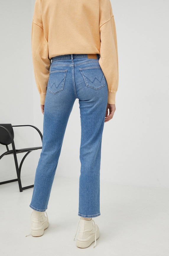 Odzież Wrangler jeansy Straight River W26R4741G niebieski