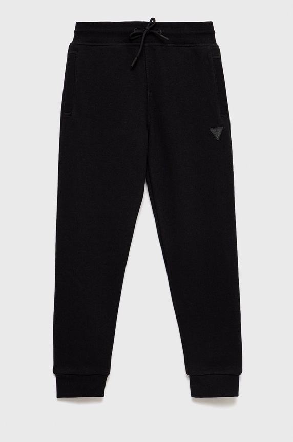 Guess spodnie dresowe dziecięce melanż czarny L2YQ46.KAIJ1