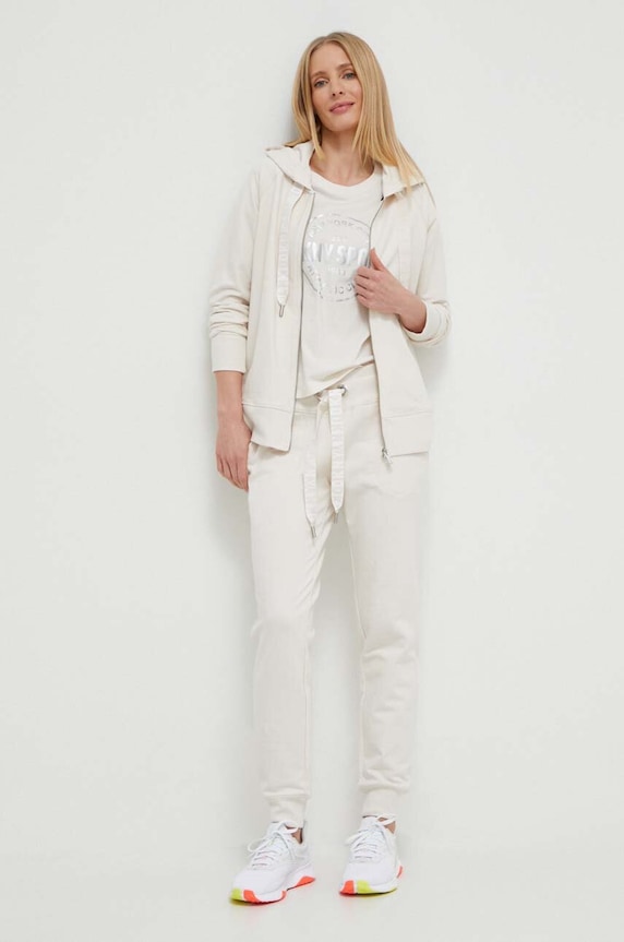 Dkny spodnie dresowe DP2P1917 beżowy AW24