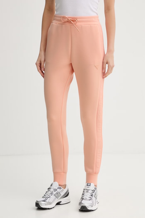 Guess pantaloni de trening ALLIE portocaliu V2YB18.K7UW2