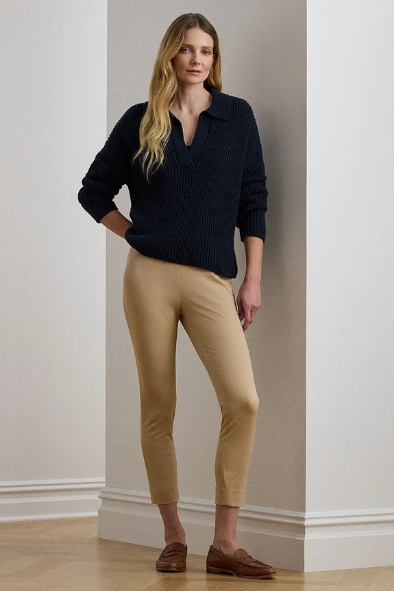 Ruházat Lauren Ralph Lauren slim fit női viszkózzal 200631310018 bézs