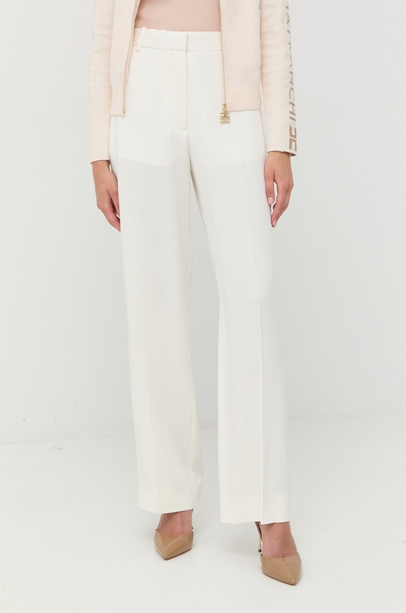 Victoria Beckham spodnie tkanina biały 1322WTR003756F