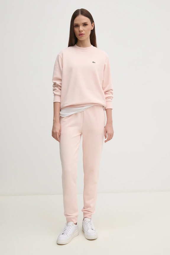 Lacoste spodnie dresowe XF9216 różowy SS25